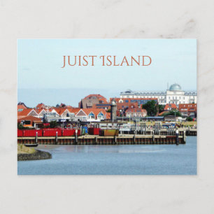Juist City and Harbour, Juist Island, East Frisia Postcard