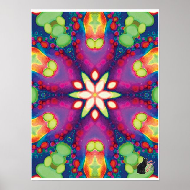 Juju Kinetic Collage Kaleidoscope Poster (Front)