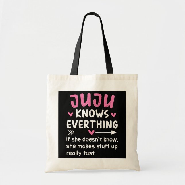 Juju Knows Everything Vintage Mother's Day Tote Bag (Front)