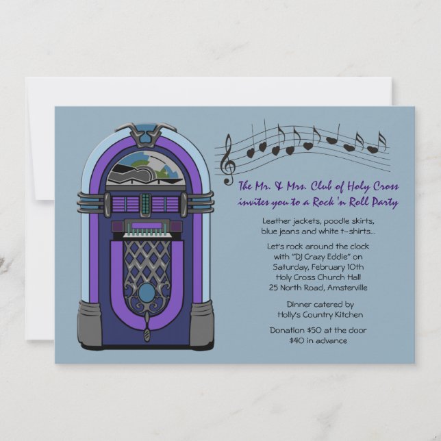 Jukebox Invitation (Front)