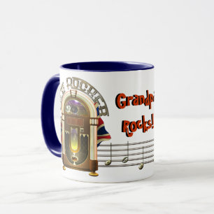 Jukebox Old Rocker Personalised Mugs