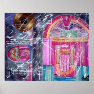 Jukebox painting Posters