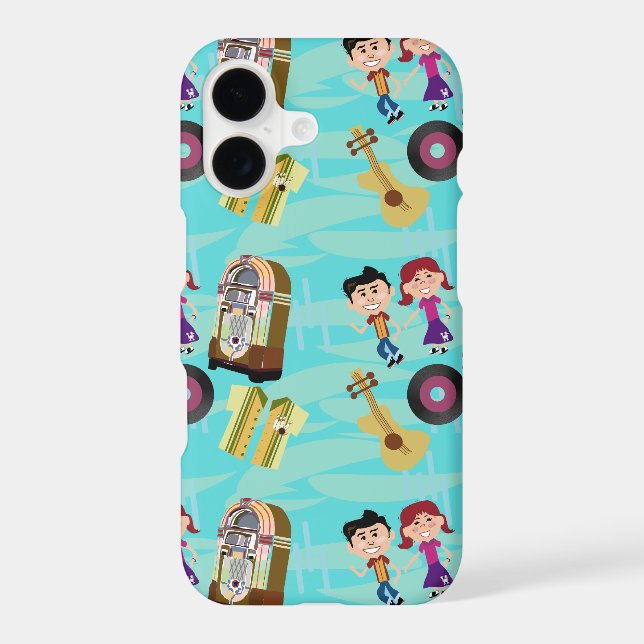 Jukebox Party Kids Cute Cartoon Characters Pattern (Back)