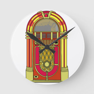 Jukebox Round Clock