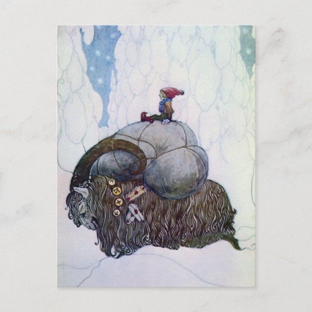 Julbocken Riding Yule Goat Postcard (Front)