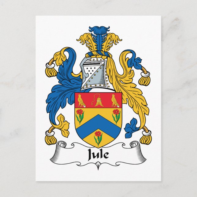 Jule Family Crest Postcard (Front)
