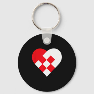 Julehjerte Danish Pleated Christmas Hearts Key Ring