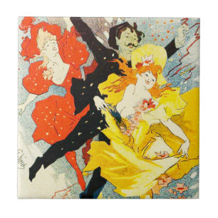 Jules Cheret Art Nouveau Tile