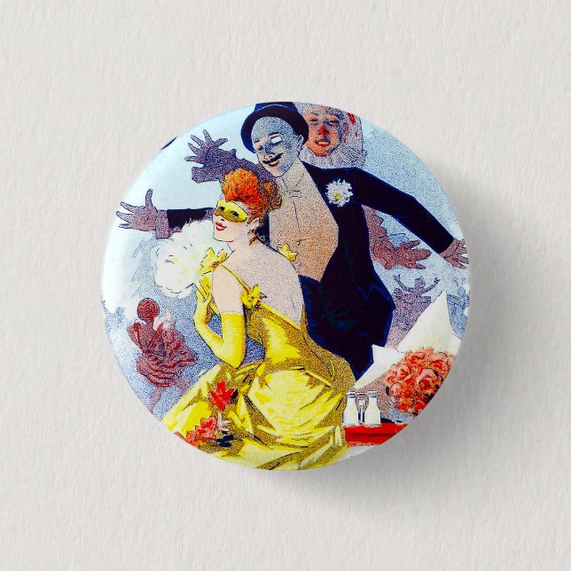 Jules Cheret Carnaval Button (Front)