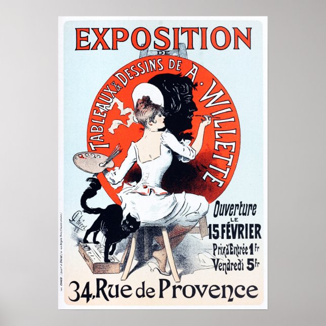 Jules Cheret Exposition Art Nouveau Poster (Front)