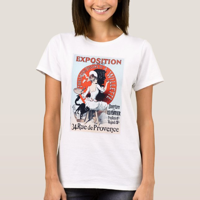 Jules Cheret Exposition Art Nouveau T-shirt (Front)