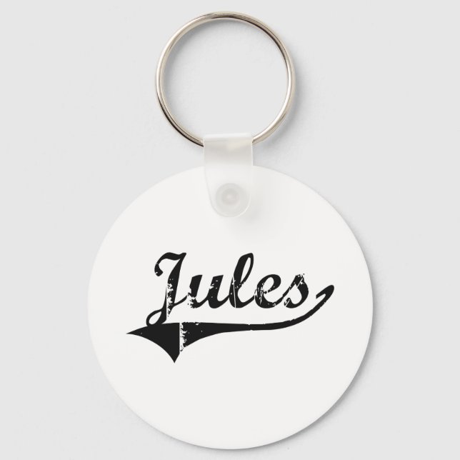 Jules Classic Style Name Key Ring (Front)