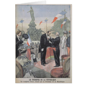 Jules Dalou being awarded with the medal