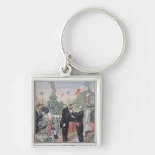 Jules Dalou being awarded with the medal Key Ring