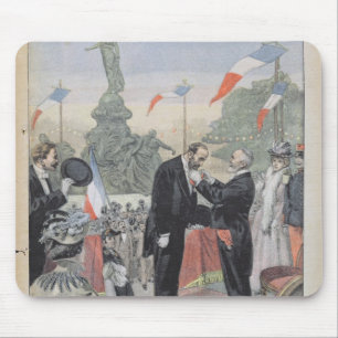 Jules Dalou being awarded with the medal Mouse Pad