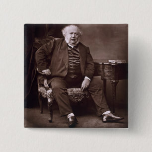 Jules Janin (1804-74), from 'Galerie Contemporaine 15 Cm Square Badge