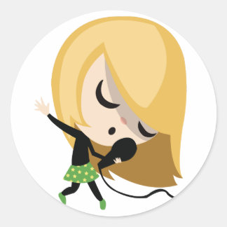 Jules the Singer Classic Round Sticker