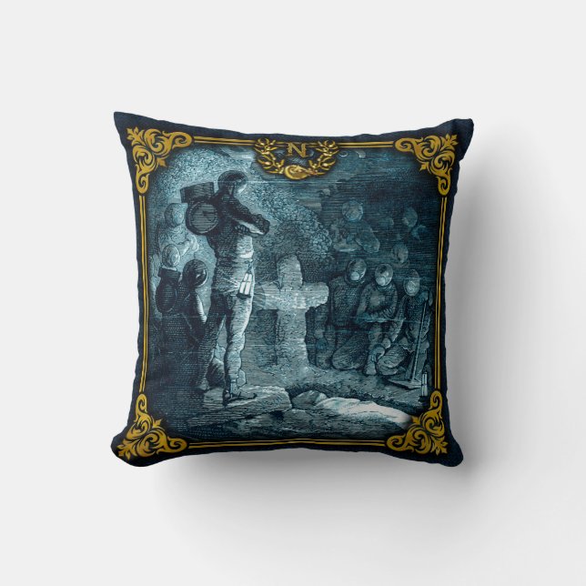 Jules Verne 20000 Leagues Throw Pillow 1 (Front)