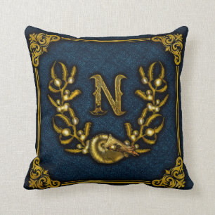 Jules Verne Capt Nemo Crest Throw Pillow 2