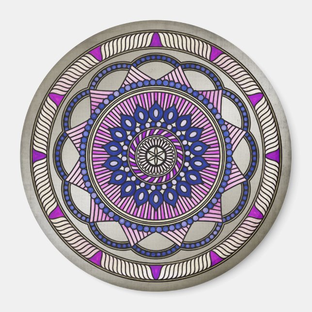 Jules Verne Consequences Mandala Magnet (Front)