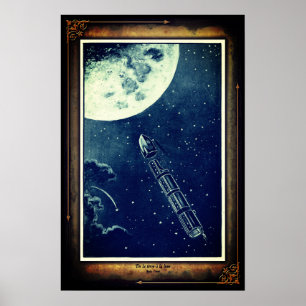 Jules Verne From the Earth to the Moon Poster