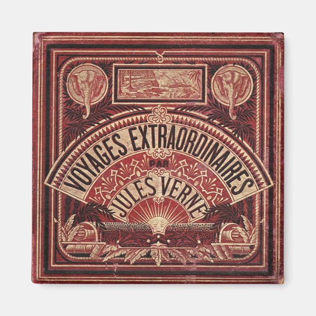 JULES VERNE "VOYAGES EXTRAORDINAIRES" (1878) MAGNET (Front)