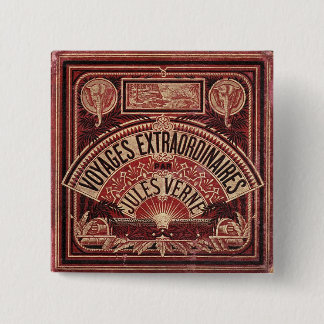 Jules Verne's "VOYAGES EXTRAORDINAIRES" 15 Cm Square Badge