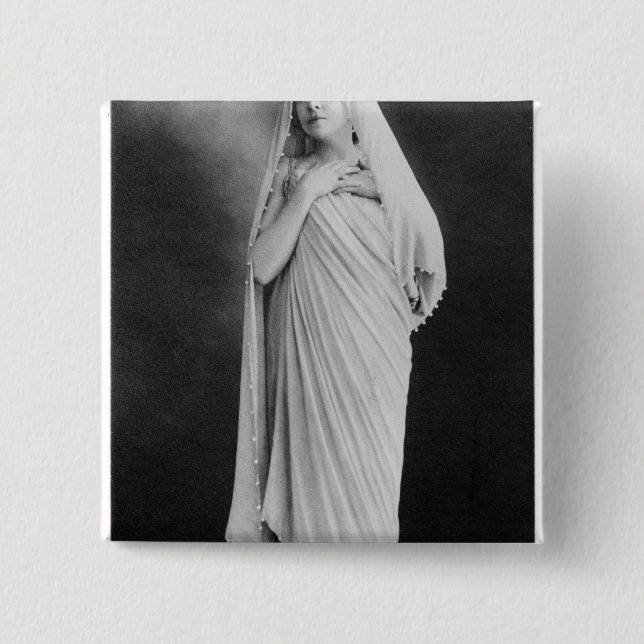 Julia Bartet  in 'Antigone' by Sophocles 15 Cm Square Badge (Front)