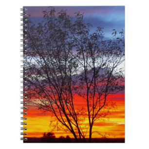 Julia Creek sunset silhouette notebook