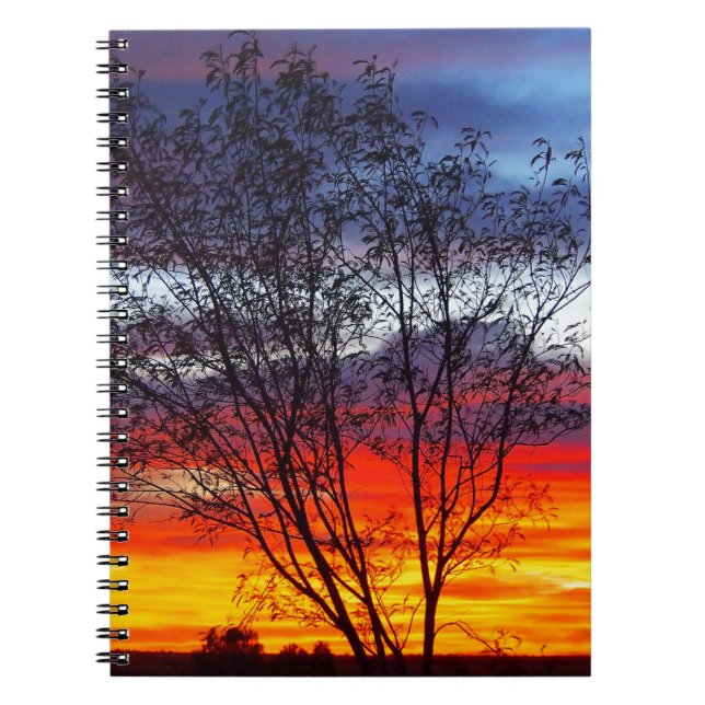 Julia Creek sunset silhouette notebook (Front)