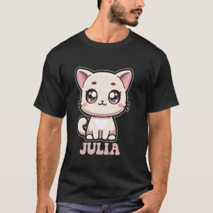 Julia Cute Kitty Cat Design for Girls Name Julia T-Shirt