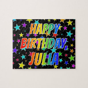 "JULIA" First Name, Fun "HAPPY BIRTHDAY" Jigsaw Puzzle