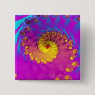 Julia Fractal 2 15 Cm Square Badge