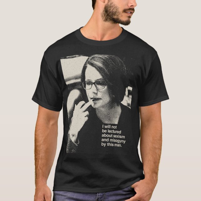 Julia Gillard Famous Speech Vintage Art T-Shirt (Front)
