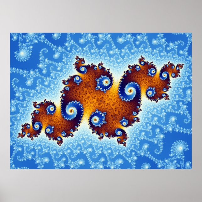 Julia Island Mandelbrot Set Poster (Front)
