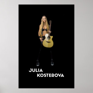 Julia Kosterova LAG Guitars Poster New
