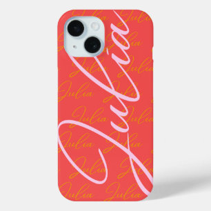 Julia Name Design Pattern iPhone 15 Case