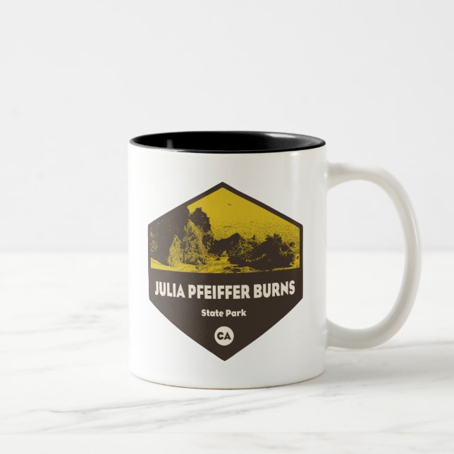 Julia Pfeiffer Burns State Park California Two-Tone Coffee Mug (Right)