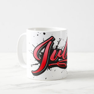 Julia red Heart Graffiti Tasse Kaffeetasse Coffee Mug