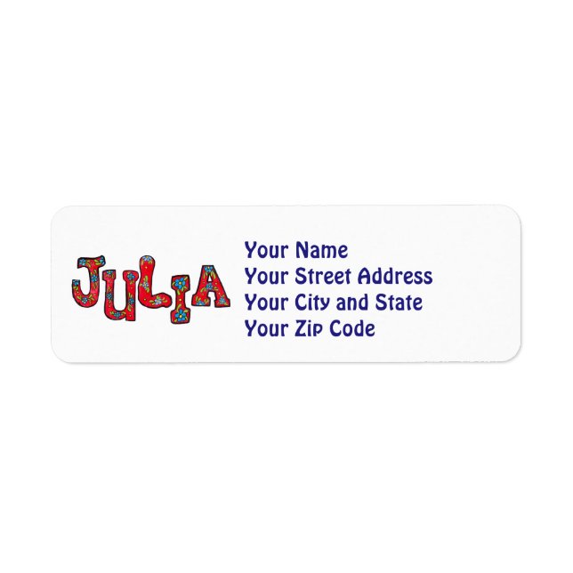 julia return address label (Front)