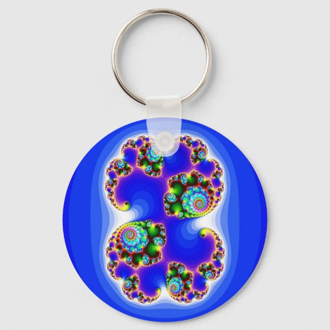 Julia Set Mandelbrot Set Fractal Geometry Key Ring (Front)