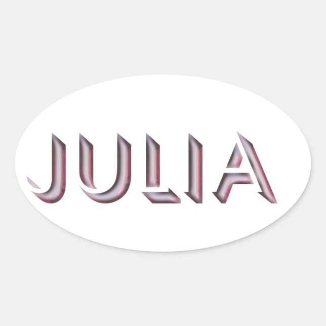 Julia sticker name (Front)
