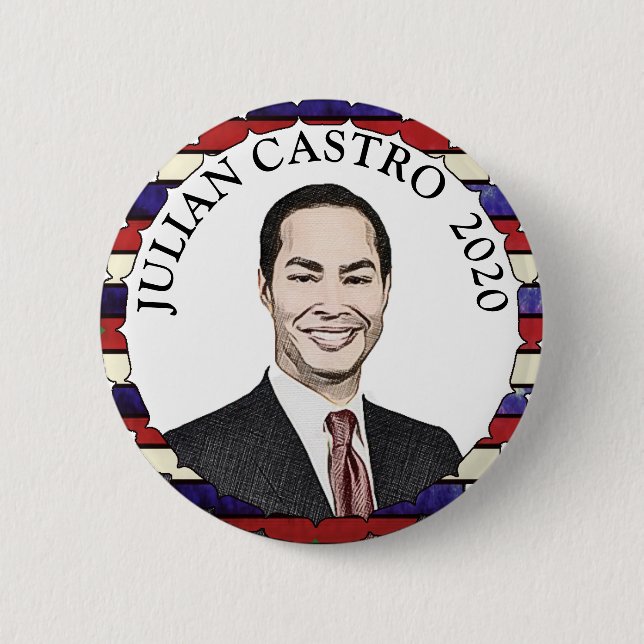 Julian Castro for President 2020 Election Support 6 Cm Round Badge (Front)