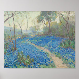 Julian Onderdonk - A Hillside of Bluebonnets Poster