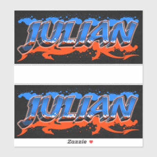 Julian Vorname Name Graffiti Aufkleber Sticker