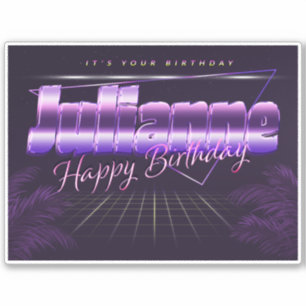 Julianne Name Vorname retro Sticker Geburtstag