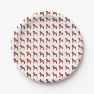 Julia's Dala Horse Paper plate