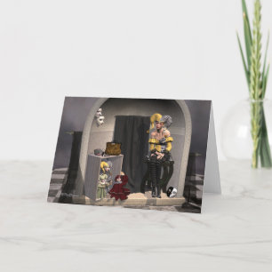 "Julia's Puppet Theatre" - Greeting Card