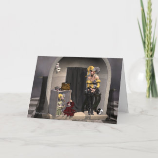 "Julia's Puppet Theatre" - Greeting Card
