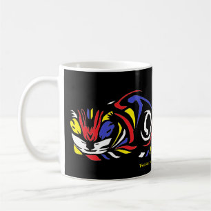 Julie de Graag Woodcut Cat Coffee Mug